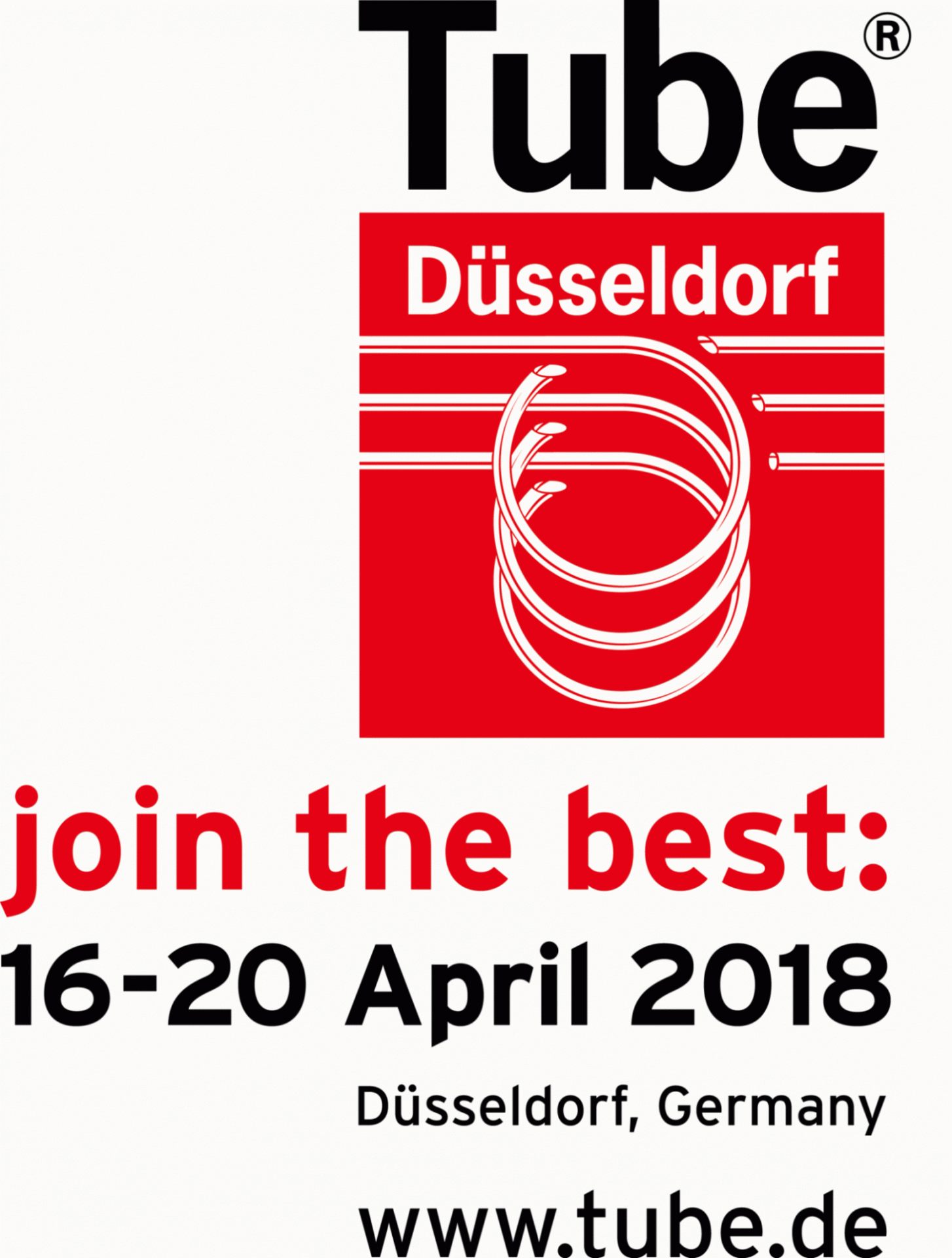Messe tube Düsseldorf 16-20 April 2018